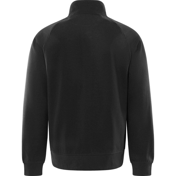 Fristads UV-Protective Sweatshirt Jacket - 7552 GSM Black/Grey Back1#colour_black-grey