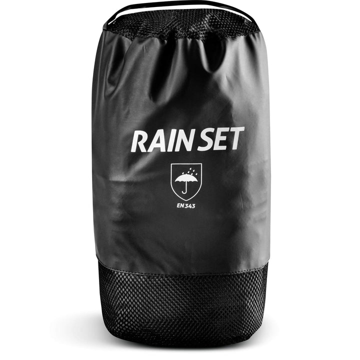 Fristads Waterproof Breathable Hooded Rain Jacket and Trousers Set - 4099 LRS Black Detail1#colour_black