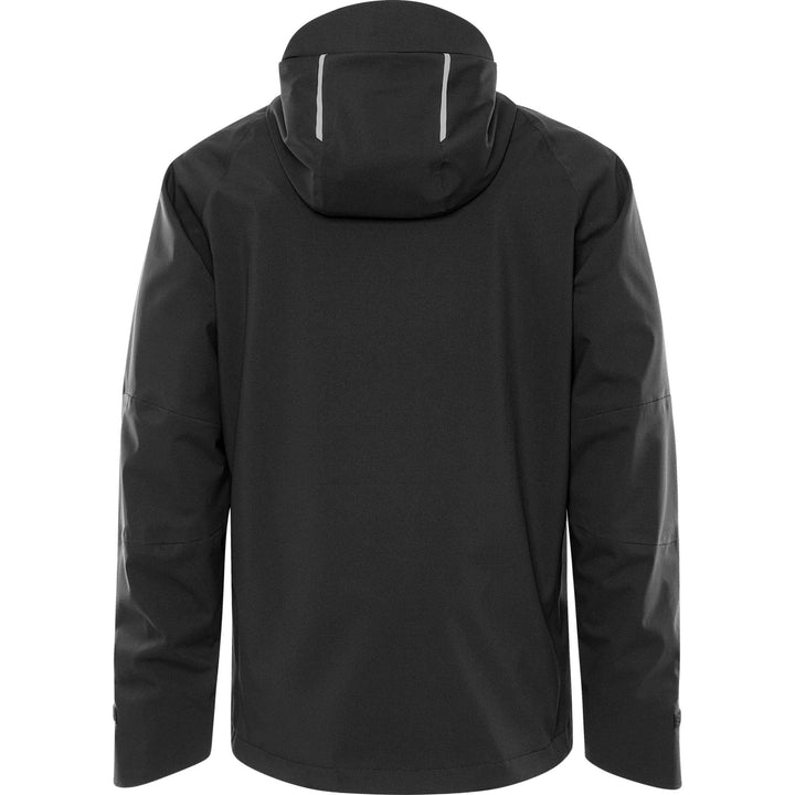Fristads Waterproof Breathable Ripstop Stretch Shell Jacket - 4882 GLPS Black Back1#colour_black