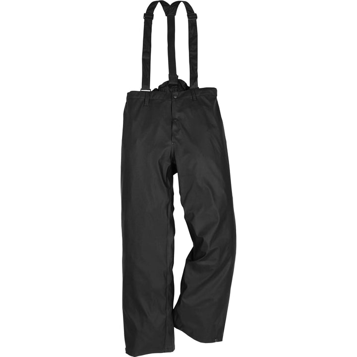 Fristads Waterproof Elasticated Waist Rain Trousers - 216 RS Black Front1#colour_black