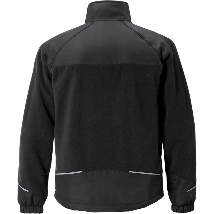 Fristads Windproof Fleece Jacket - 4411 FLE Black Back1#colour_black