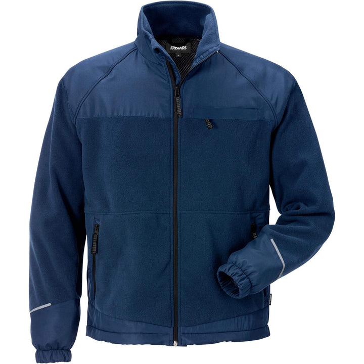 Fristads Windproof Fleece Jacket - 4411 FLE Navy Front1#colour_navy