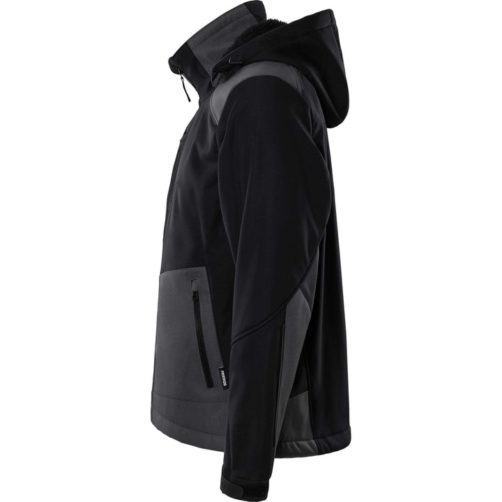 Fristads Windproof Softshell Winter Jacket - 4060 CFJ Black/Grey Back2#colour_black-grey