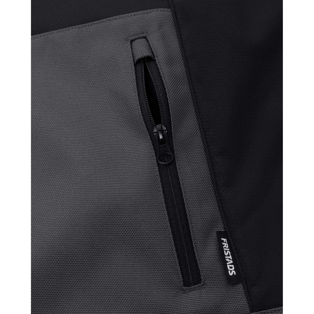 Fristads Windproof Softshell Winter Jacket - 4060 CFJ Black/Grey Detail2#colour_black-grey