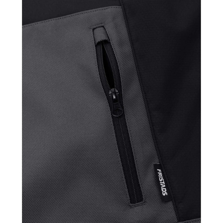 Fristads Windproof Softshell Winter Jacket - 4060 CFJ Black/Grey Detail2#colour_black-grey