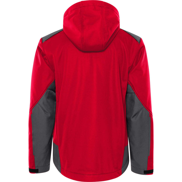 Fristads Windproof Softshell Winter Jacket - 4060 CFJ Red/Grey Back1#colour_red-grey