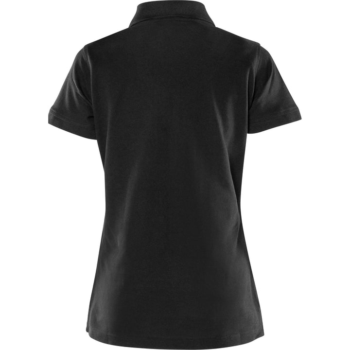 Fristads Womens Acode Heavy Polo Shirt - 1723 PIQ Black Back1#colour_black
