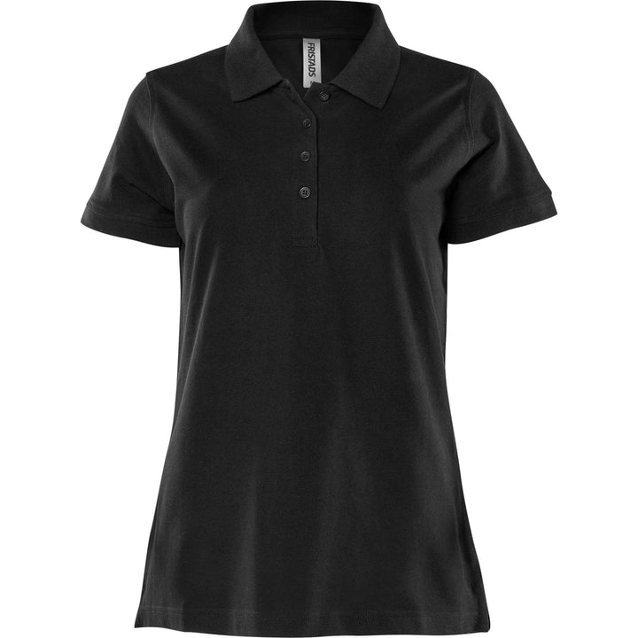 Fristads Womens Acode Heavy Polo Shirt - 1723 PIQ Black Front1#colour_black