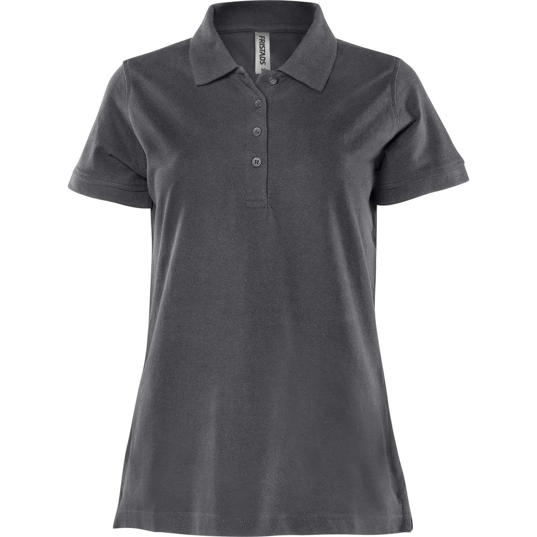 Fristads Womens Acode Heavy Polo Shirt - 1723 PIQ Dark Grey Front1#colour_dark-grey