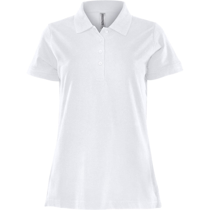 Fristads Womens Acode Heavy Polo Shirt - 1723 PIQ White Front1#colour_white