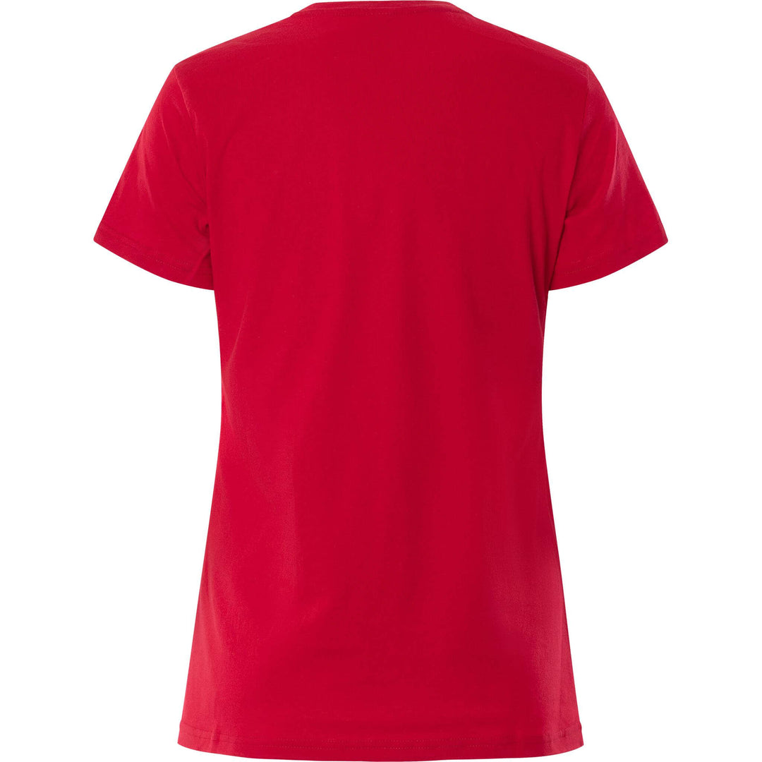 Fristads Womens Acode Heavy T-Shirt - 1917 HSJ Red Back1#colour_red