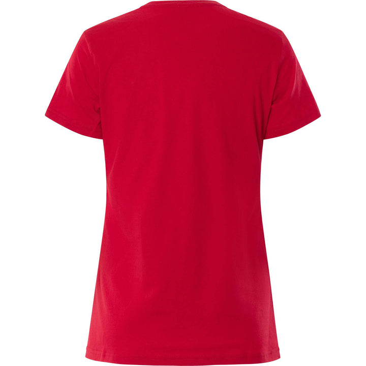 Fristads Womens Acode Heavy T-Shirt - 1917 HSJ Red Back1#colour_red