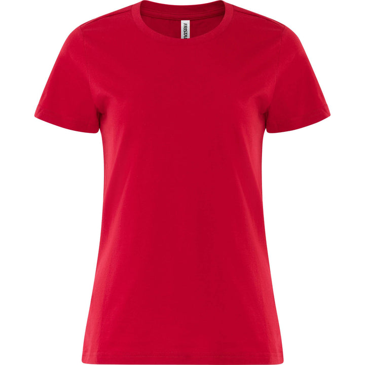 Fristads Womens Acode Heavy T-Shirt - 1917 HSJ Red Front1#colour_red