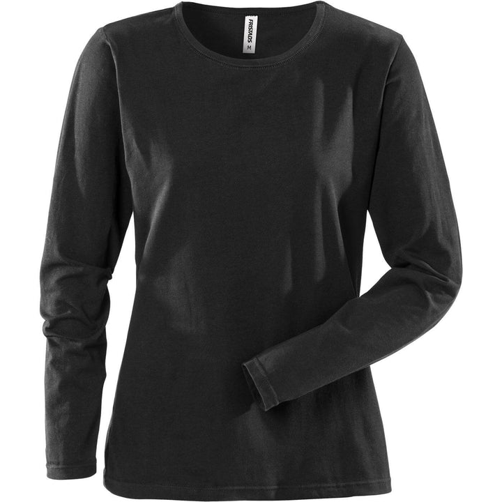 Fristads Womens Acode Long Sleeve Stretch T-Shirt - 1927 ELA Black Front1#colour_black