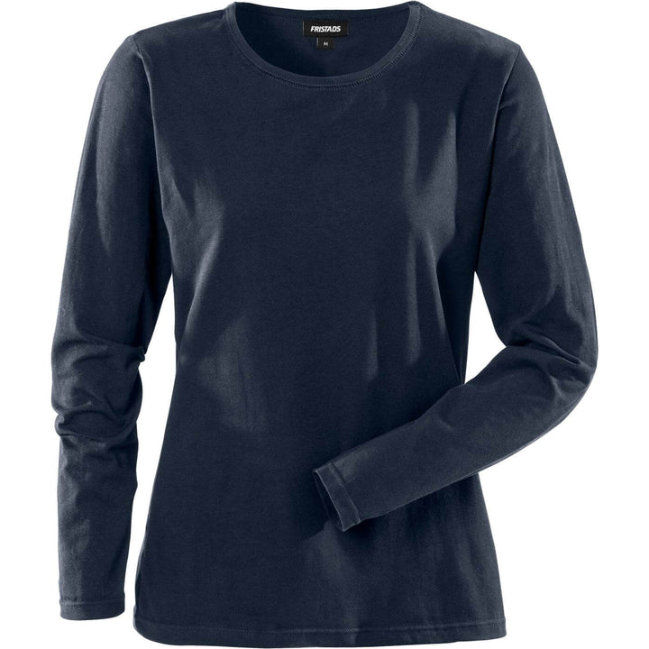 Fristads Womens Acode Long Sleeve Stretch T-Shirt - 1927 ELA Dark Navy Front1#colour_dark-navy