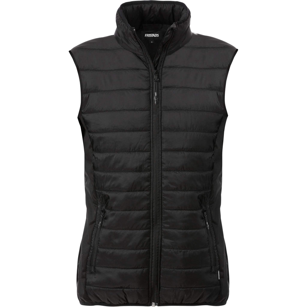 Fristads Womens Acode Quilted Waistcoat - 1516 SCQ Black Front1#colour_black