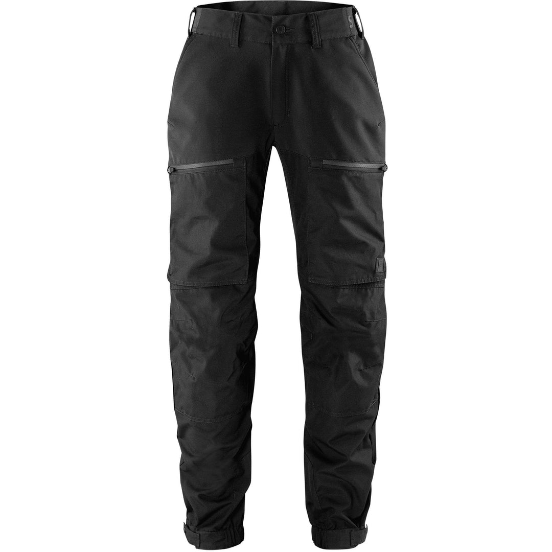 Fristads Womens Carbon Outdoor Semistretch Trousers Black Front1#colour_black
