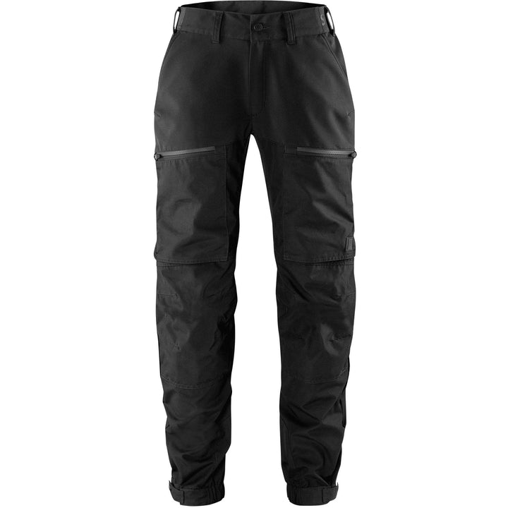 Fristads Womens Carbon Outdoor Semistretch Trousers Black Front1#colour_black