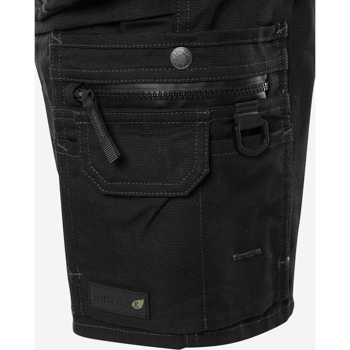 Fristads Womens Craftsman 4-Way-Stretch Holster Pocket Shorts - 2527 GCYD Black Detail2#colour_black