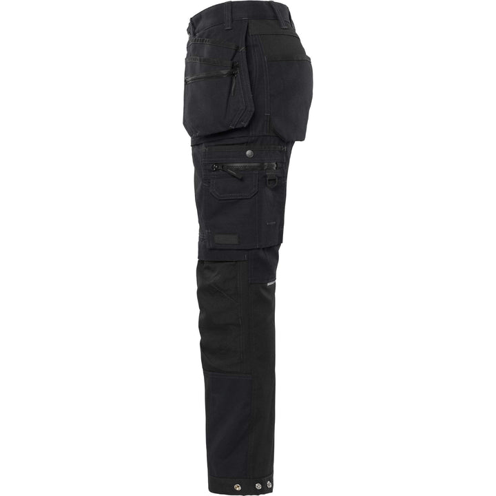 Fristads Womens Craftsman 4-Way-Stretch Holster Pocket Trousers - 2533 GCYD Black Back2#colour_black