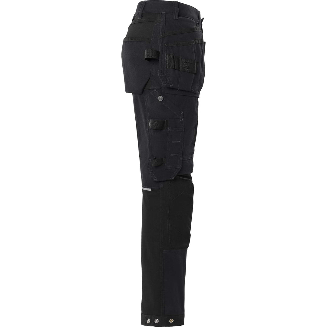 Fristads Womens Craftsman 4-Way-Stretch Holster Pocket Trousers - 2533 GCYD Black Back3#colour_black