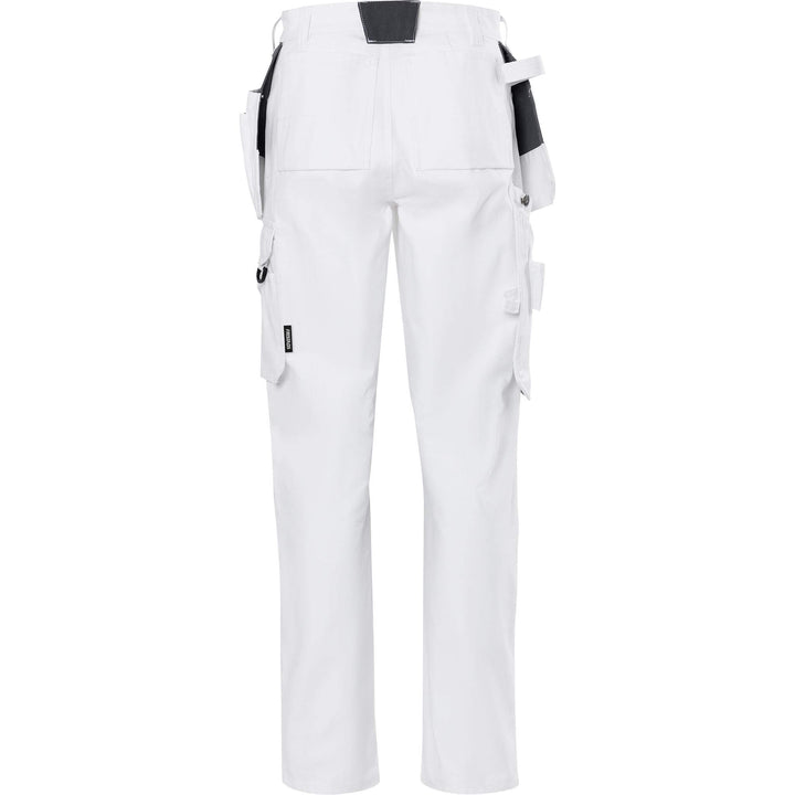 Fristads Womens Craftsman Cotton Holster Pocket Trousers - 259 BM White Back1#colour_white