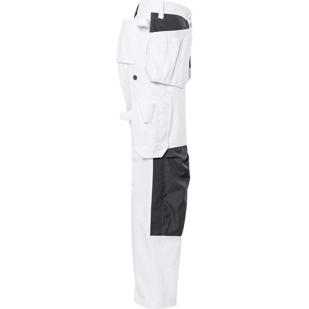 Fristads Womens Craftsman Cotton Holster Pocket Trousers - 259 BM White Back3#colour_white