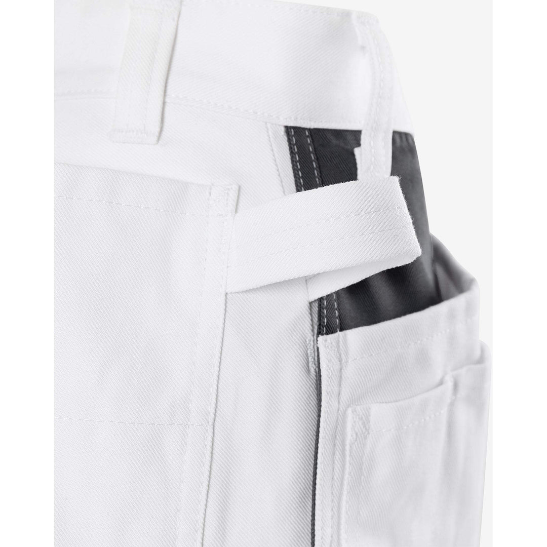 Fristads Womens Craftsman Cotton Holster Pocket Trousers - 259 BM White Detail1#colour_white