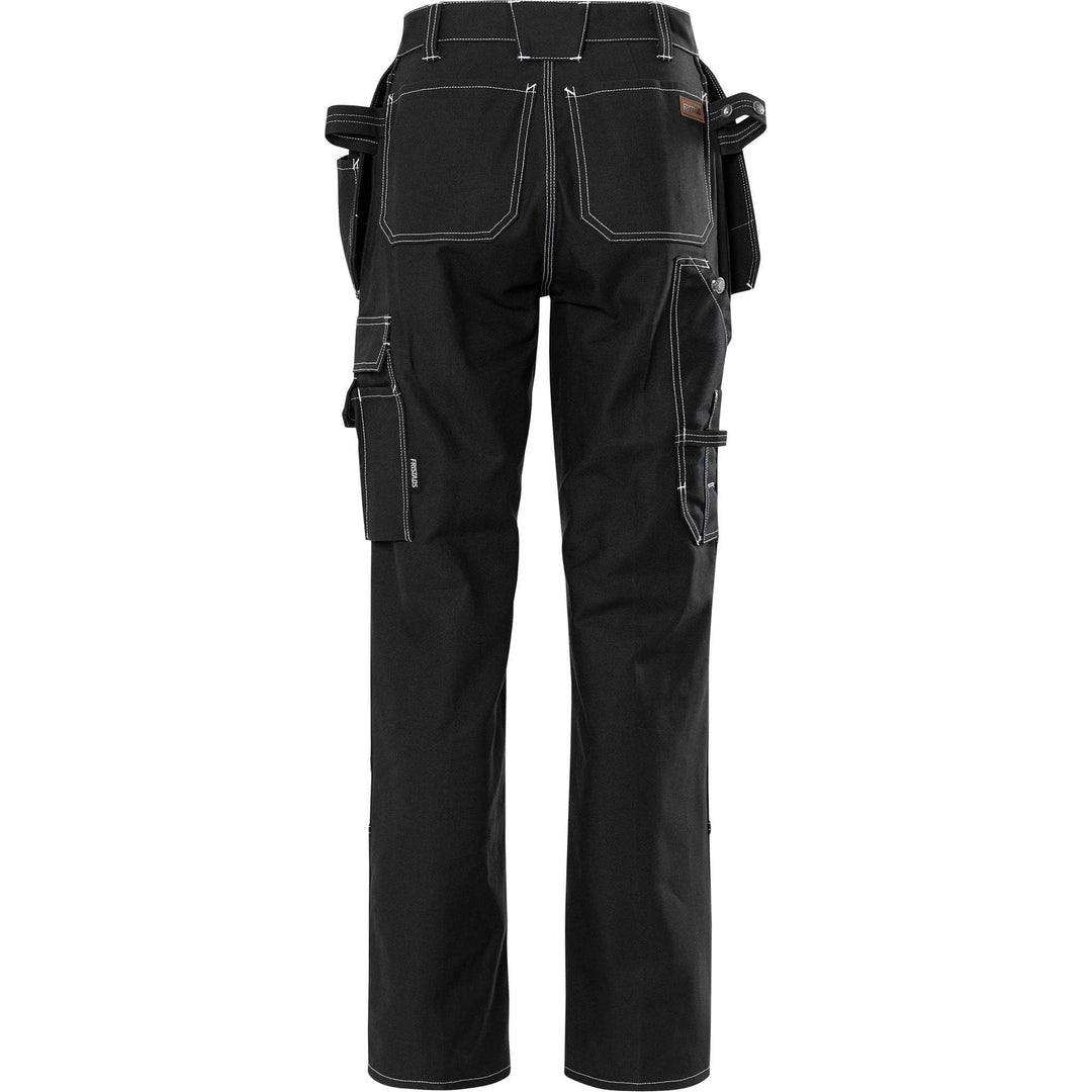 Fristads Womens Craftsman Holster Pocket Trousers - 253K FAS Black Back1#colour_black