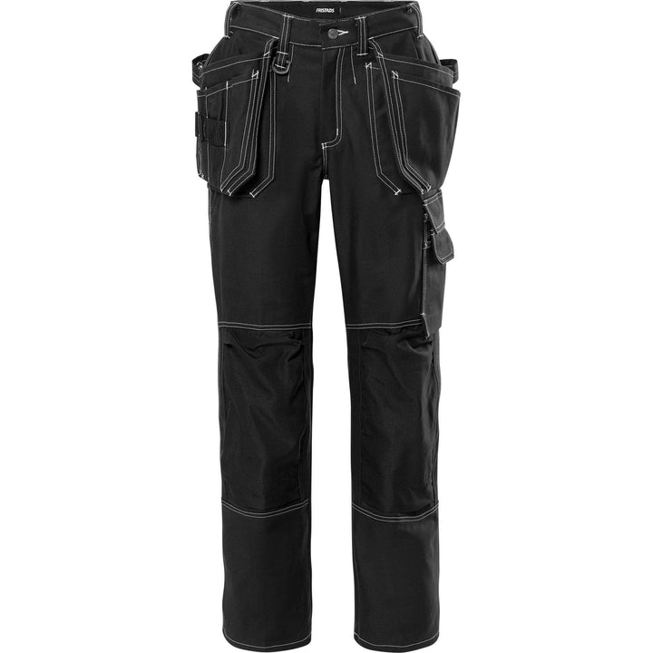 Fristads Womens Craftsman Holster Pocket Trousers - 253K FAS Black Front1#colour_black