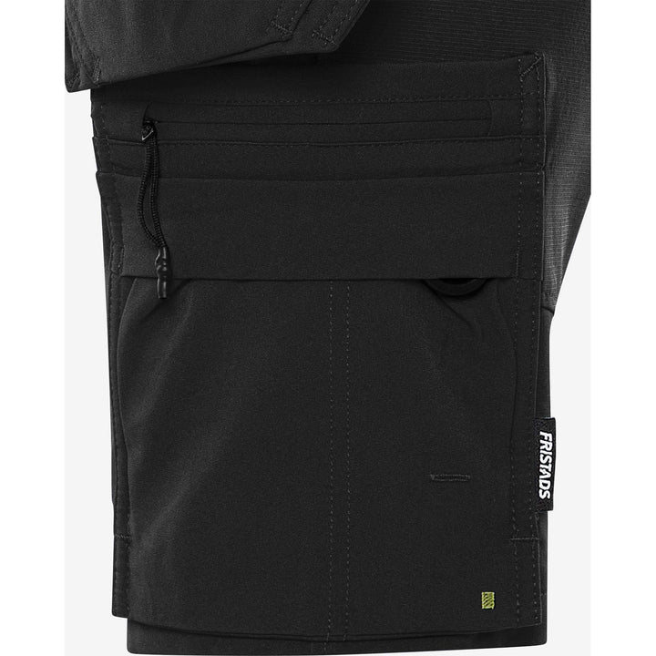 Fristads Womens Craftsman Lightweight 4-Way-Stretch Holster Pocket Shorts - 2601 GLWS Black Detail2#colour_black