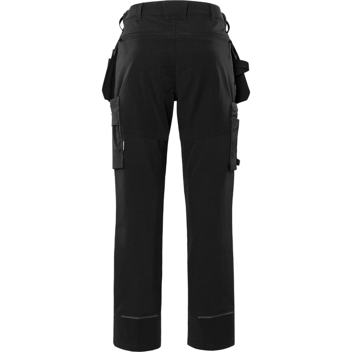 Fristads Womens Craftsman Lightweight Durable 4-Way-Stretch Holster Pocket Trousers - 2599 LWS Black Back1#colour_black