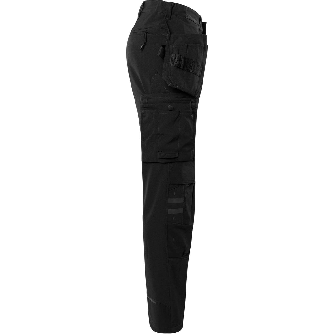 Fristads Womens Craftsman Lightweight Durable 4-Way-Stretch Holster Pocket Trousers - 2599 LWS Black Back3#colour_black