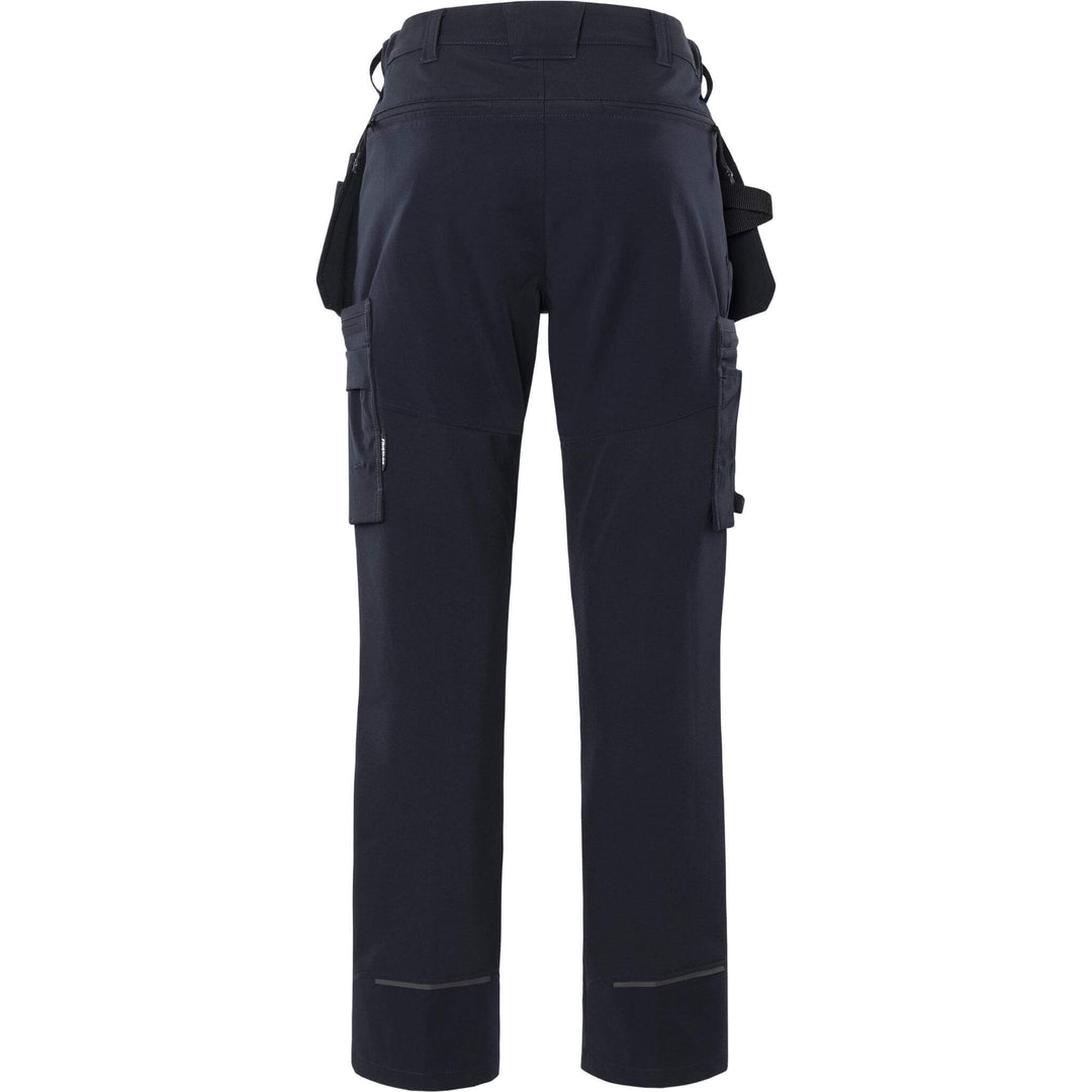 Fristads Womens Craftsman Lightweight Durable 4-Way-Stretch Holster Pocket Trousers - 2599 LWS Dark Navy Back1#colour_dark-navy