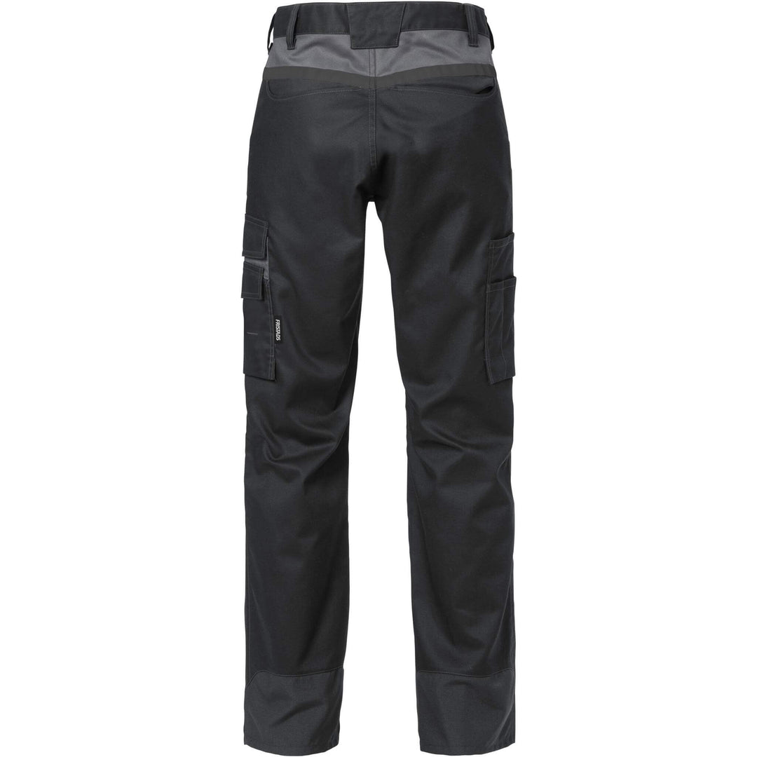 Fristads Womens Durable Mechanical Stretch Trousers - 2554 STFP Black/Grey Back1#colour_black-grey