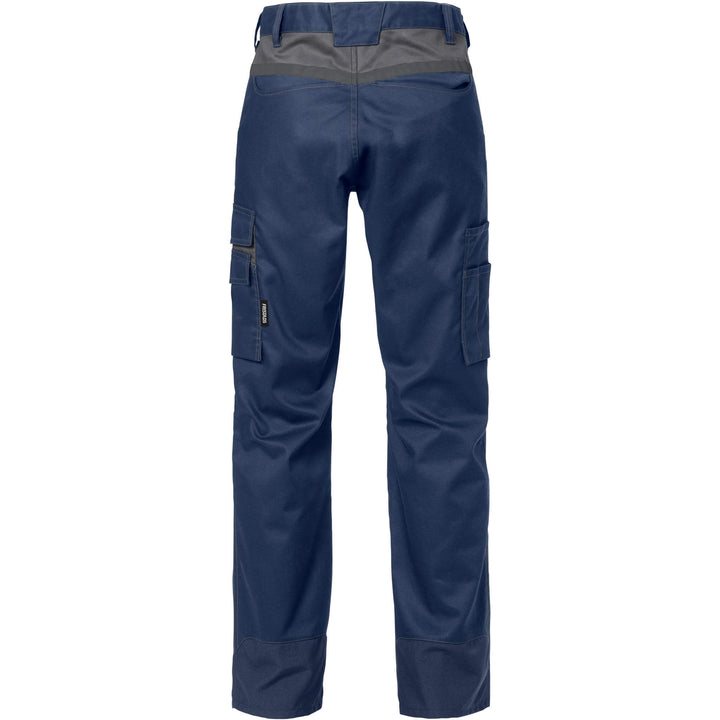 Fristads Womens Durable Mechanical Stretch Trousers - 2554 STFP Navy/Grey Back1#colour_navy-grey
