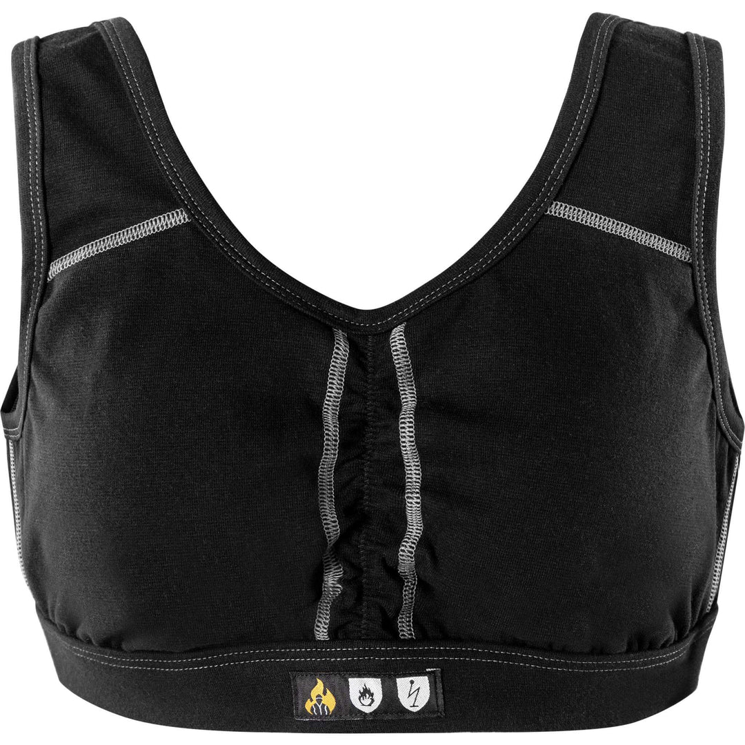 Fristads Womens Flamestat Arc and Flame Retardant Bra - 7105 MOF Black Front1#colour_black
