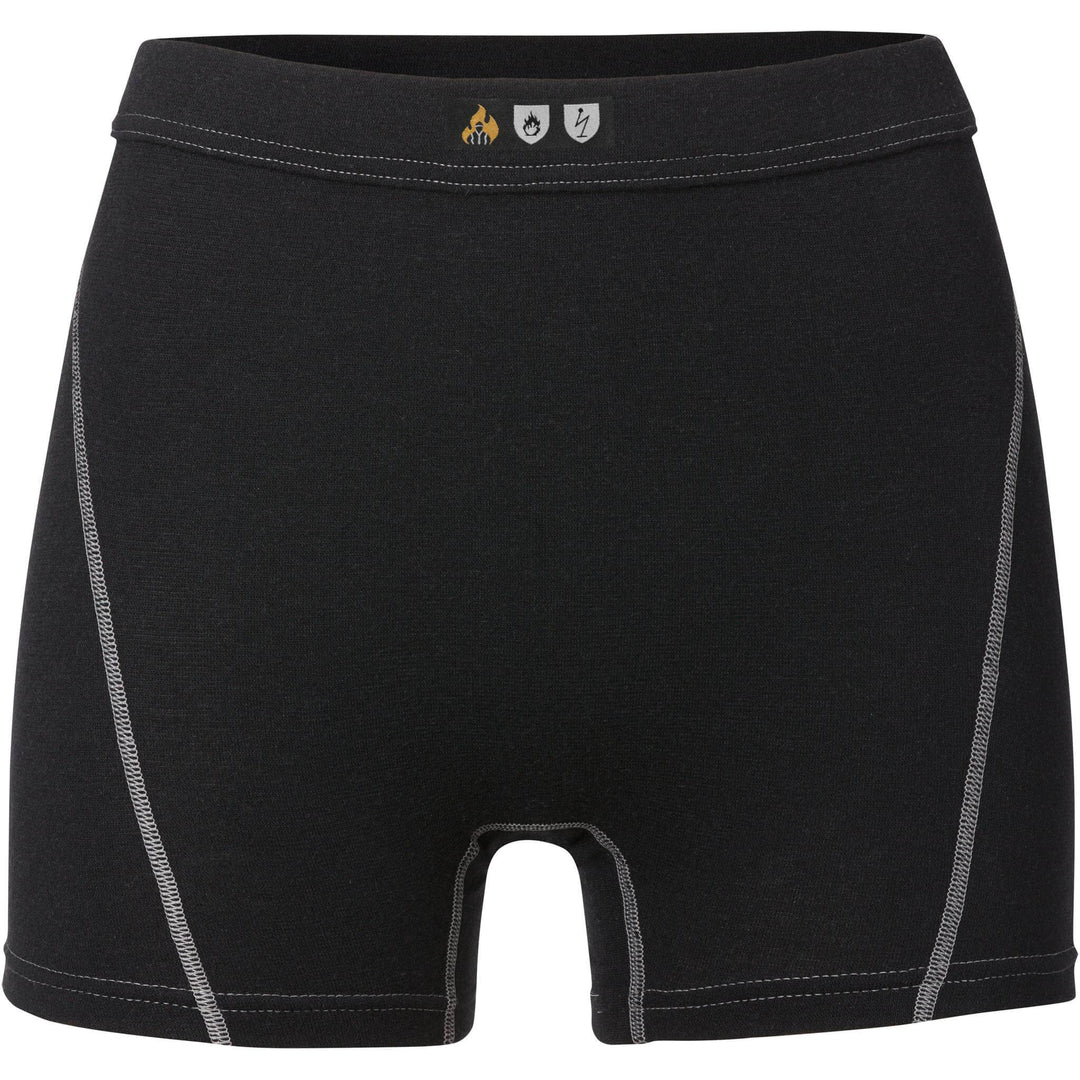 Fristads Womens Flamestat Arc and Flame Retardant Briefs - 7022 MOF Black Front1#colour_black