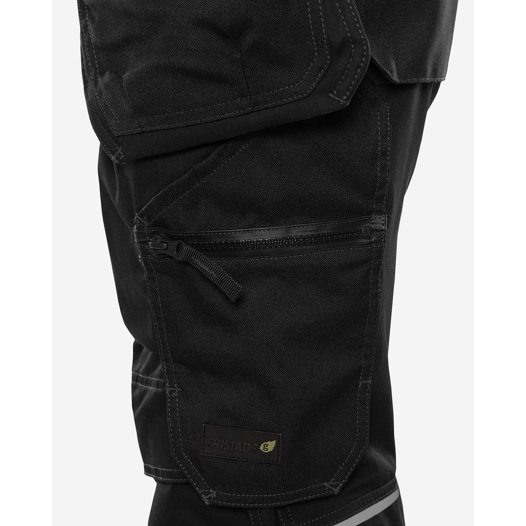 Fristads Womens Green Craftsman 4-Way-Stretch Holster Pocket Trousers - 2901 GWM Black Detail1#colour_black
