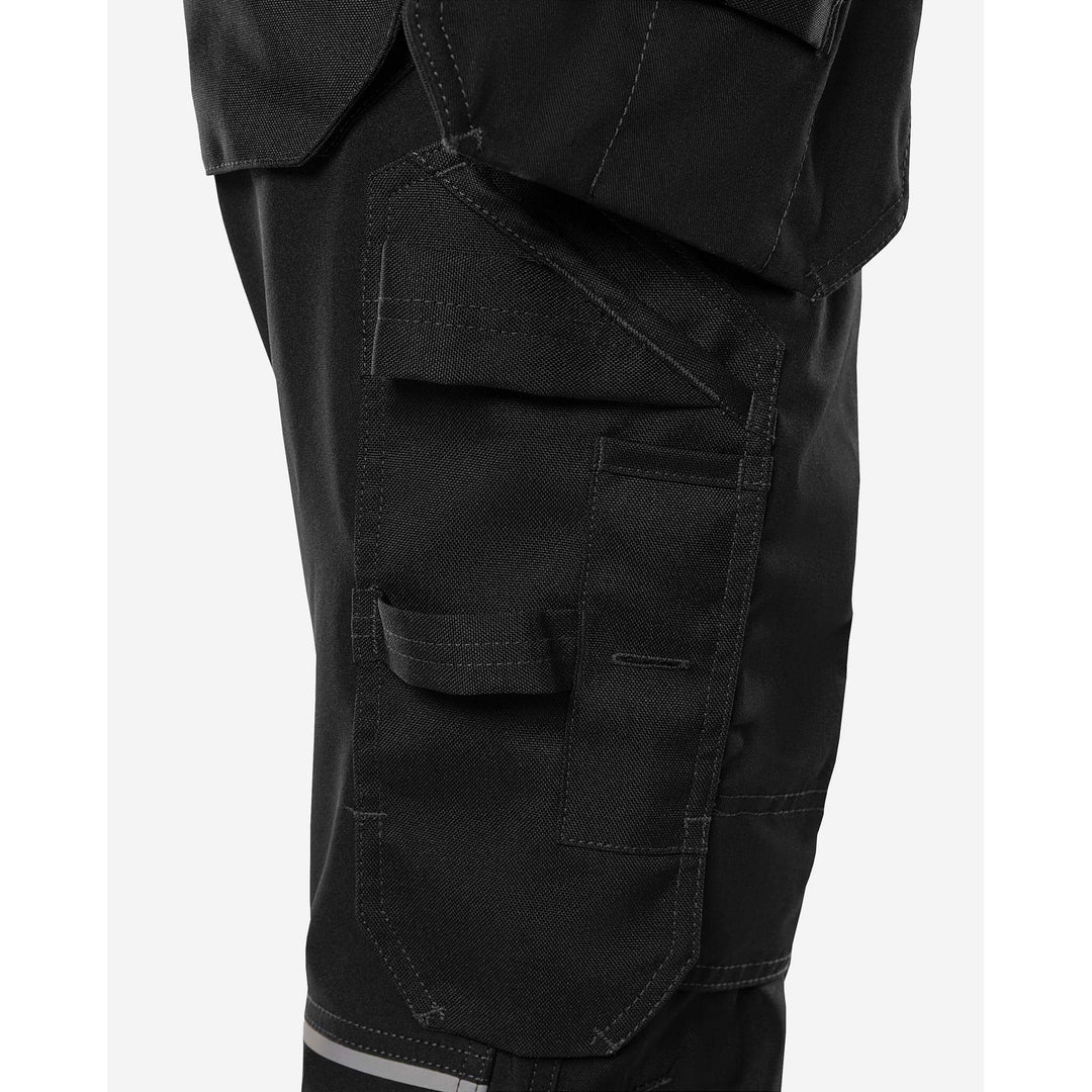Fristads Womens Green Craftsman 4-Way-Stretch Holster Pocket Trousers - 2901 GWM Black Detail2#colour_black