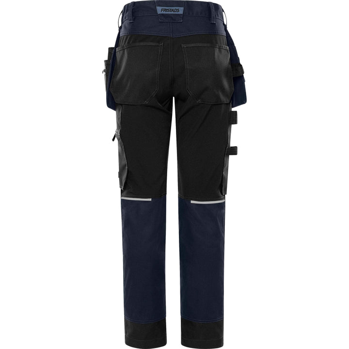 Fristads Womens Green Craftsman 4-Way-Stretch Holster Pocket Trousers - 2901 GWM Dark Navy Back1#colour_dark-navy