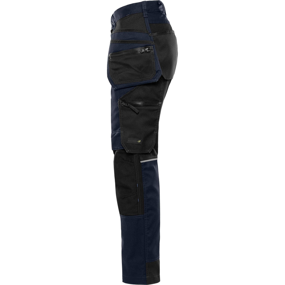 Fristads Womens Green Craftsman 4-Way-Stretch Holster Pocket Trousers - 2901 GWM Dark Navy Back2#colour_dark-navy