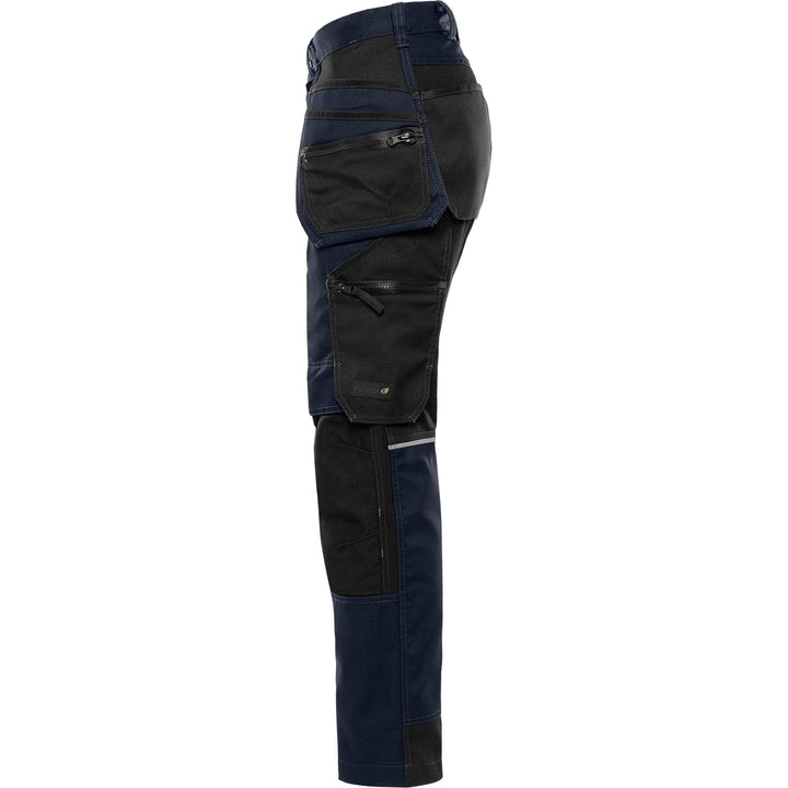 Fristads Womens Green Craftsman 4-Way-Stretch Holster Pocket Trousers - 2901 GWM Dark Navy Back2#colour_dark-navy