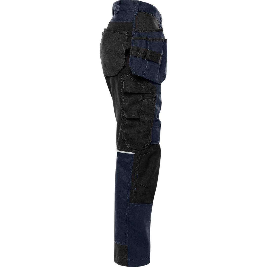 Fristads Womens Green Craftsman 4-Way-Stretch Holster Pocket Trousers - 2901 GWM Dark Navy Back3#colour_dark-navy