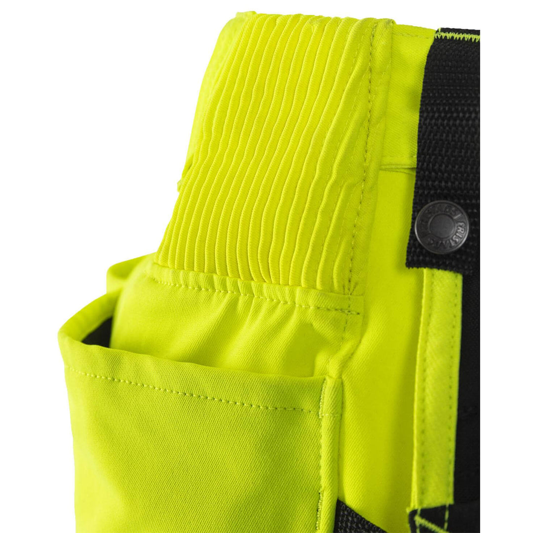 Fristads Womens Hi-Vis Craftsman 4-Way-Stretch Holster Pocket Shorts Class 1 - 2667 GSTP Hi-Vis Yellow Detail2#colour_hi-vis-yellow