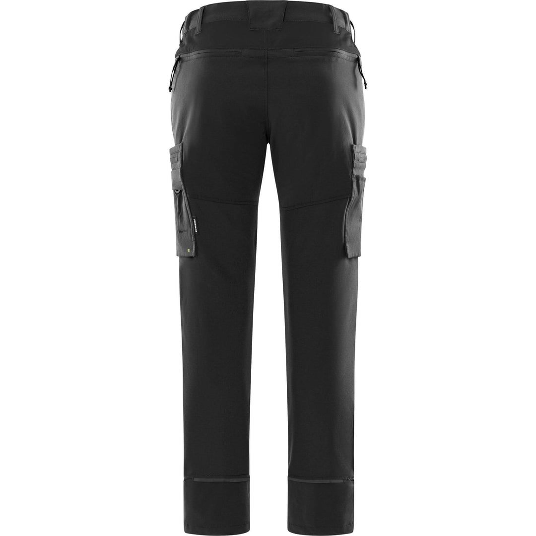 Fristads Womens Lightweight Durable Ripstop 4-Way-Stretch Trousers - 2654 GLWS Black Back1#colour_black