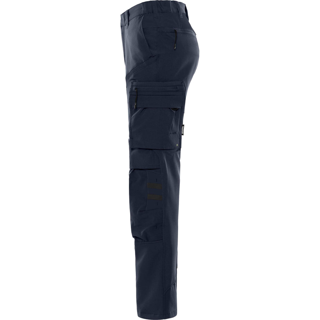 Fristads Womens Lightweight Durable Ripstop 4-Way-Stretch Trousers - 2654 GLWS Dark Navy Back2#colour_dark-navy