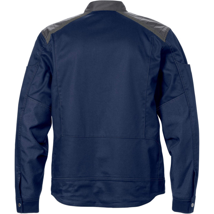 Fristads Womens Lightweight Mechanical Stretch Jacket - 4556 STFP Navy/Grey Back1#colour_navy-grey