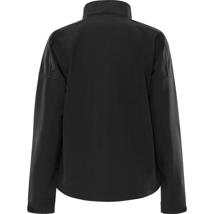 Fristads Womens Lightweight Water Resistant Softshell Jacket - 1477 SBT Black Back1#colour_black