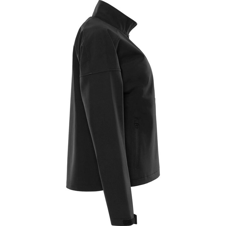 Fristads Womens Lightweight Water Resistant Softshell Jacket - 1477 SBT Black Back3#colour_black